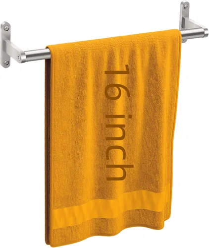 Miniatura 7 de KLJKPA Toallero de baño de 16 pulgadas, toallero para baño montado en la pared, moderno y resistente soporte para toallas de mano de acero Negro