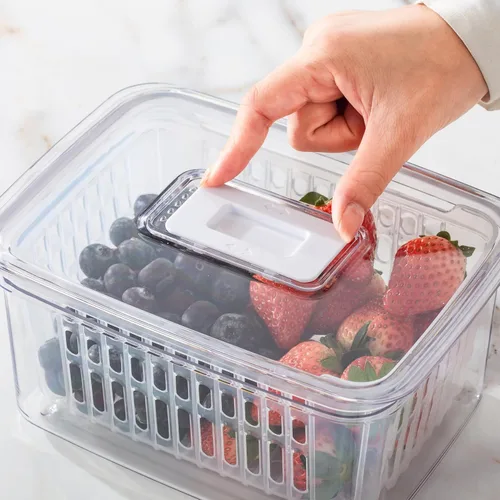 Miniatura 2 de SIMPLEMADE Contenedores organizadores transparentes para refrigerador, contenedores transparentes para nevera, contenedores para refrigerador