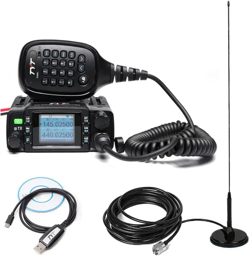TYT TH-8600 Mini 25 Watt Dual Band Amateur Radio Base W/Magnetic Base Antenna, IP67 Waterproof Radio VHF: 144-148mhz (2m) UHF:420-450mhz (70cm) Car