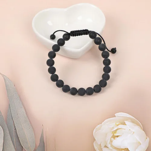 Miniatura 33 de AD Beads Pulseras de piedras preciosas unisex de 0.315 pulgadas (0.315 in), macramé curativo ajustable de 7 a 9 pulgadas Usa esta pulsera