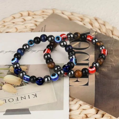 Miniatura 19 de Triple Protection Bracelet, CARPDIM Evil Eye bracelet and Black Obsidian evil eye Beads Bracelet for Men Women Healing Bracelets Bring Good Luck