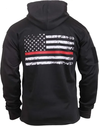 Miniatura 2 de Rothco Sudadera delgada con capucha oculta de línea roja