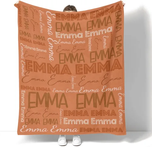 Miniatura 26 de Dr.TOUGH Mantas personalizadas para niños y adultos, manta con nombre personalizado con nombre, regalo para Navidad, cumpleaños, día de San Valentín