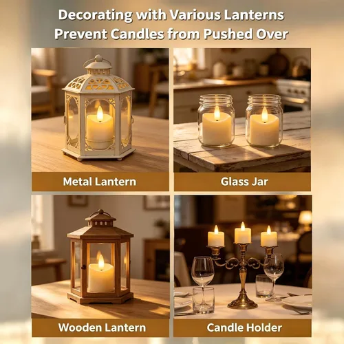 Miniatura 7 de Velas de té recargables sin llama con temporizador remoto, 1.5 x 2.2 pulgadas, velas votivas eléctricas falsas parpadeantes para aniversario, boda
