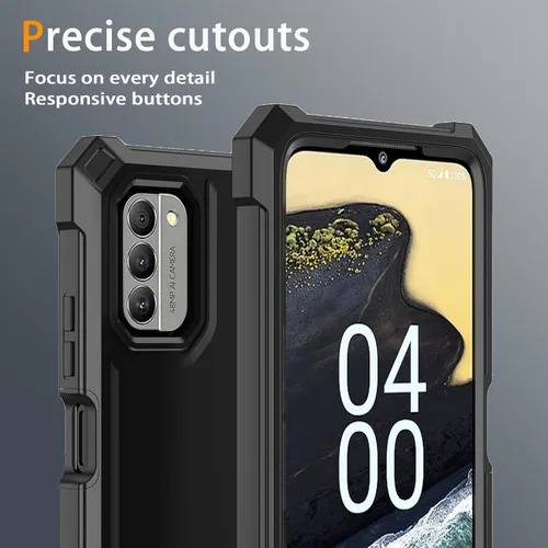 Miniatura 5 de Funda para Nokia G310 5G con protector de pantalla de vidrio templado, funda protectora delgada de silicona suave de cuerpo completo