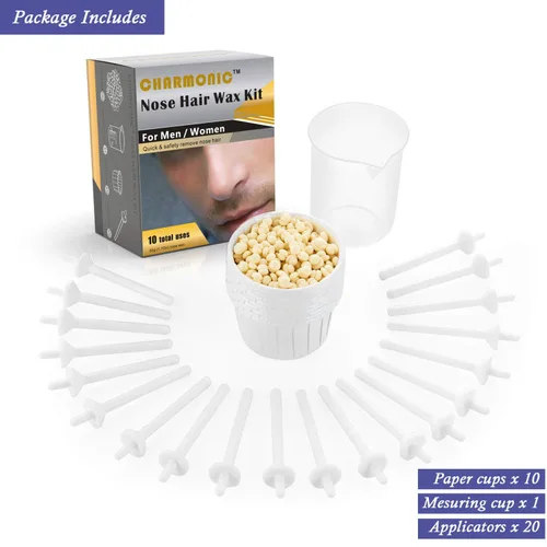Miniatura 4 de Kit de cera para nariz para hombres y mujeres, cera de depilación nasal para Charmonic (50 gramos / 10 veces de uso)