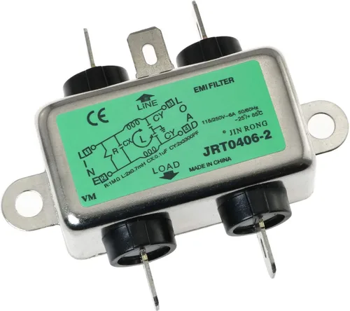 E-outstanding Filtro de línea eléctrica JR-L006-N AC 250V 6A Filtro EMI de potencia del supresor de ruido