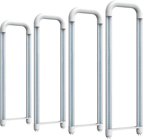 Romwish Tubo de luz LED curva en U, T8 T12, 18 W (equivalente a 40 W), luz diurna de 5000 K, 2000 lm, repuesto de tubo de luz fluorescente, balasto