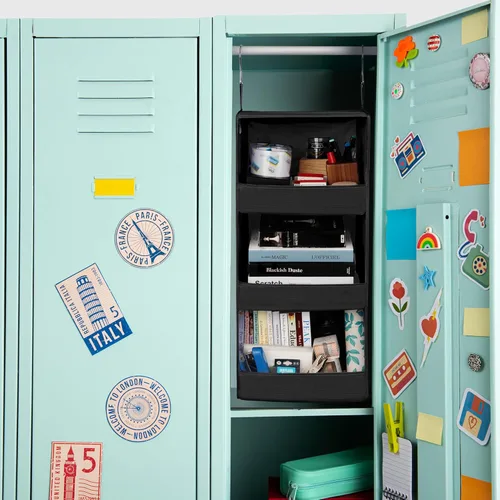 Miniatura 8 de GRANNY SAYS Organizador de armario colgante de 3 estantes, estantes plegables para colgar, organizador para guardería, negro, 28.9" de alto x 12.2