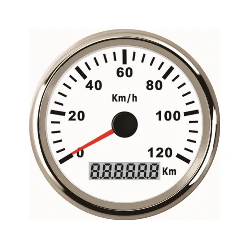 Miniatura 8 de ELING Nuevo universal 3.346 in velocímetro odómetro medidor de velocidad 74.6 mi/h para coche camión motor auto con retroiluminación roja 12V/24V