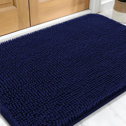 OLANLY - Tapete para puerta de perro y patas sucias, absorbe la humedad y la suciedad, antideslizante, lavable, de felpilla de secado rápido, para