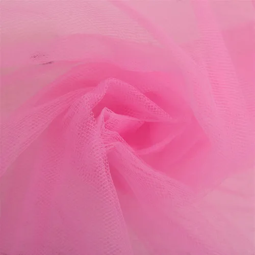 Miniatura 2 de Threadart Mega rollo de tul suave de alta calidad, tela de 6 x 100 yardas, para bodas, fiestas, disfraces y decoración, color rosa intenso Rosa Hot
