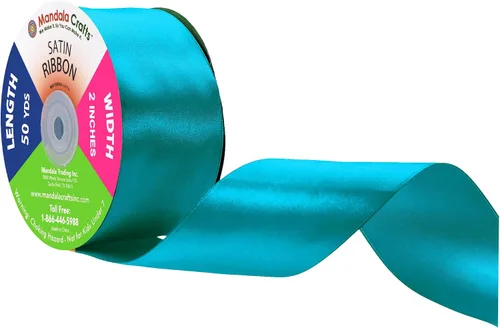 Miniatura 87 de Mandala Crafts Cinta de satén verde manzana para manualidades, cintas de tela de 1.5 pulgadas de ancho de 50 yardas para envolver regalos, ramos