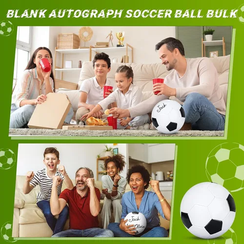Miniatura 5 de Jenaai Balón de fútbol a granel con operación de aguja de bomba, Navidad en blanco, autógrafo, pelota de fútbol cristiana, donación de caridad