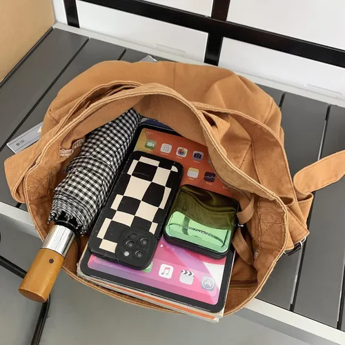 Miniatura 4 de Micmores Large Crossbody Purse Canvas Tote Bag Women Hobo Bag Stylish Handbag Fashion shoulder Bag