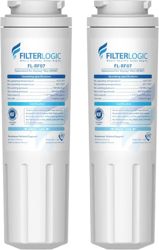 Filterlogic UKF8001 Reemplazo para filtro 4, Whirlpool EDR4RXD1, Maytag 4396395, UKF8001AXX-200, UKF8001AXX-750, 46-9006, Puriclean II, FMM-2,