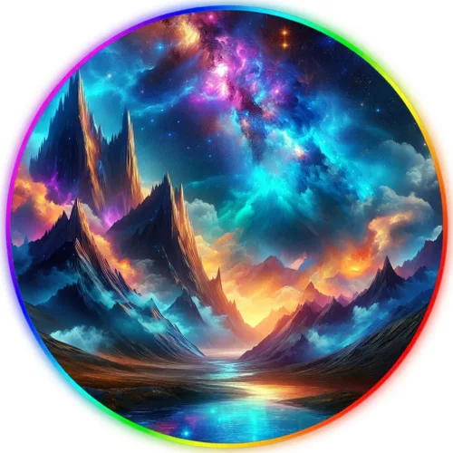 Miniatura 18 de Tapete circular para silla de juegos, luces RGB para juegos (gamer, 47 pulgadas), cancelación de ruido, antideslizante, tapete de suelo para Jugador
