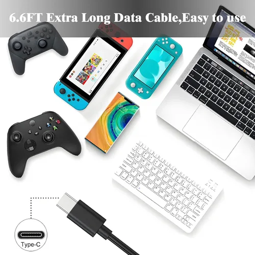 Miniatura 7 de Cable de carga para Xbox Series S/X, controlador PS5/PS5 Pro, Xbox Elite Series 2, cable de carga USB tipo C Switch Pro de 6.6 pies