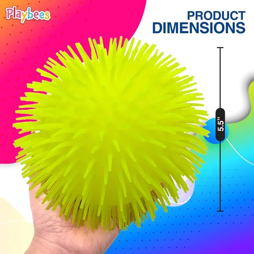 Miniatura 2 de Playbees Pelotas Puffer Suaves con Pinchos - Paquete de 6 - Juguete Sensorial de 5.5 Pulgadas para Alivio del Estrés - Colores Variados - Niños