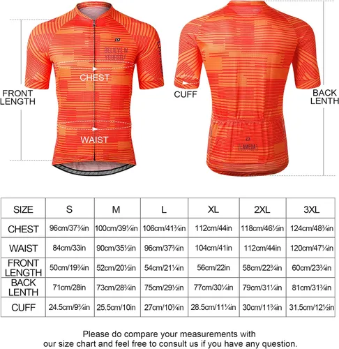 Miniatura 5 de Camiseta de ciclismo para hombre, transpirable, ligera, manga corta, elástica, con cremallera completa