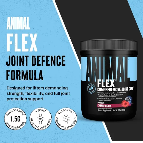 Miniatura 2 de Animal Flex Powder - Suplemento de apoyo articular para aliviar el dolor, reparar y restaurar músculos con cúrcuma, glucosamina, condroitina, MSM
