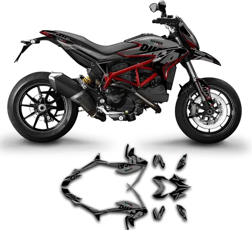 Miniatura 18 de Kit de adhesivos personalizados para Hypermotard Hyperstrada 821 2013 2014 2015 2016, DCTHYMS1318003-KO
