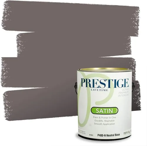 Miniatura 60 de PRESTIGE Paints - Pintura interior e imprimación en uno, 1 galón, cáscara de huevo, pimienta envejecida