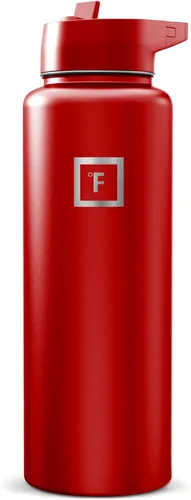 Miniatura 28 de IRON °FLASK Frasco de hidratación para acampar y senderismo con pajilla, botella de agua deportiva de acero inoxidable con aislamiento de boca Dark