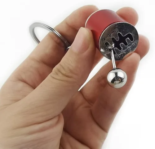Miniatura 3 de GXXMEI Llavero de palanca de cambios de metal, caja de cambios de 6 velocidades, llavero de palanca de cambios manual de 6 velocidades, llavero