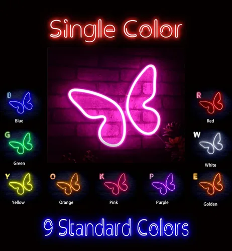 Miniatura 2 de AdvPro Señal de neón LED de silicona de la flexión de la habitación de la muchacha de la mariposa - rosa - st16s33-fnu0020-k