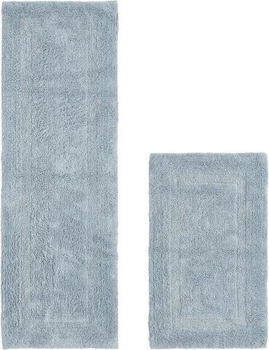 Miniatura 30 de Better Trends Alfombra de Inodoro en Forma de U Cubierta de Asiento de Inodoro de Lujo 100% Algodón Absorbente de Agua, Cubierta de Tapa Reversible