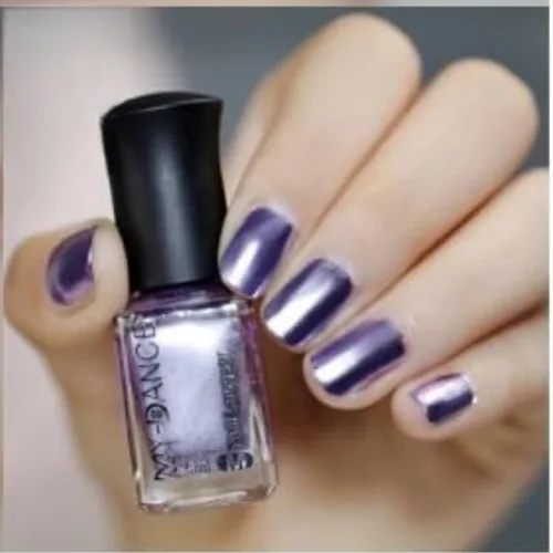 Miniatura 28 de Esmalte de uñas marrón metálico con efecto espejo, duradero y de secado rápido, brillante cromo para manicura DIY (012#TJ, 6ml)