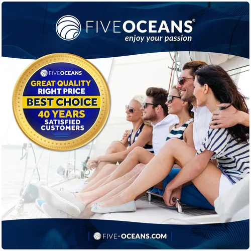 Miniatura 8 de Five Oceans Paleta telescópica de emergencia, paletas de barco, paleta naranja flotante, se extiende de 21 a 42 pulgadas, diseño compacto para un