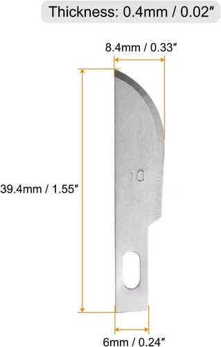 Miniatura 2 de HARFINGTON 40 cuchillas de repuesto para cuchillos Exacto #10, cuchillas de repuesto de precisión Exacto, cuchillas de repuesto para bricolaje
