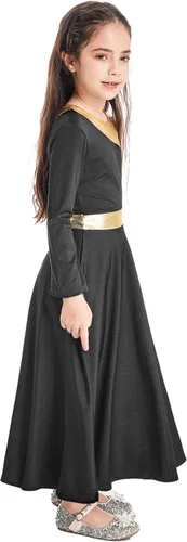 Miniatura 91 de CHICTRY Vestido de baile lírico sin mangas asimétrico para niñas, disfraz de adoración litúrgica contemporánea