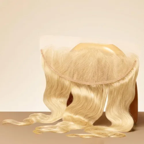 Triippy Raw Hair 13x4 HD Lace Closure Body Wave #613 Blonde Color More Less Shedding than Regular Virgin Hair,0.10mm Ultra-Thin 13x4 Swiss Real HD