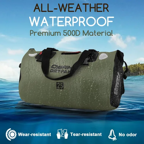 Miniatura 4 de OSAH DRYPAK Bolsa de lona impermeable – Bolsa seca para motocicleta con gran espacio de almacenamiento, bolsas de equipaje impermeables con bolsillo