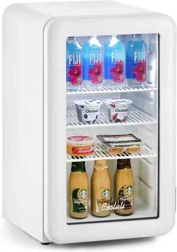 Miniatura 8 de Cooluli Decor - Mini refrigerador compacto de 2.4 pies cúbicos con puerta de vidrio - Pequeño refrigerador para dormitorio, oficina, residencia