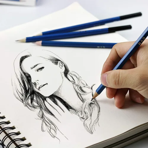 Miniatura 9 de H & B Kit de 12 lápices de dibujo, H-4H, F, HB, B-6B, grafito y carbón para principiantes, artistas profesionales