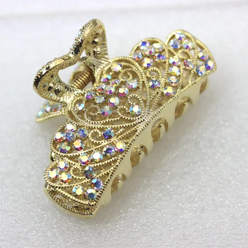 Miniatura 2 de Faship Pinzas para el cabello con diamantes de imitación AB brillantes