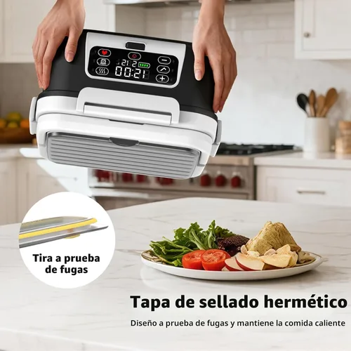 Miniatura 6 de Lonchera eléctrica inalámbrica XL de 6.3 tazas para adultos, 20000 mAh recargable alimentada por batería inteligente para hombres y mujeres