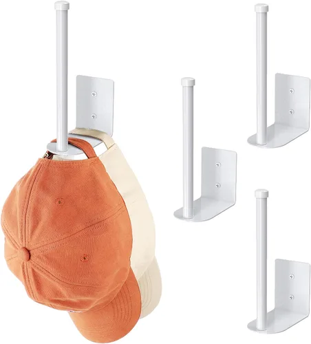 Miniatura 12 de Durmmur Paquete de 2 Percheros para Gorras de Béisbol, Organizador de Sombreros de Acero Inoxidable para Gorra de Béisbol, Organizador