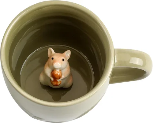 Miniatura 10 de Taza de café 3D con unicornio en el interior, linda figura de animal hecha a mano en cerámica, regalo para Navidad, cumpleaños o día de la madre