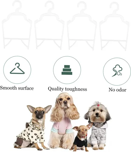 Miniatura 9 de Cabilock Perchas de ropa para mascotas, 20 unidades, para perros, soportes de ropa para perros, ligeros, compactos, para organizar el almacenamiento