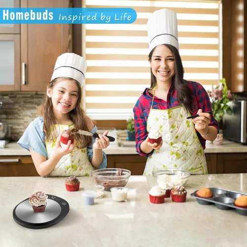 Miniatura 7 de Homebuds Báscula digital de alimentos de 22 libras gramos y onzas en 0.04 oz, alta precisión garantizada por la fábrica profesional de básculas