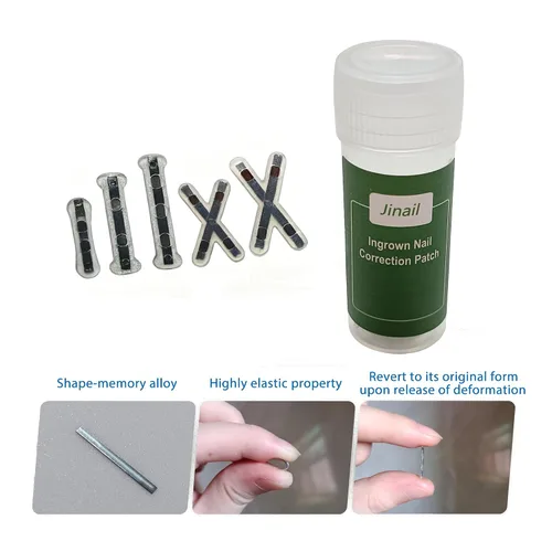 Miniatura 4 de Paquete de 10 piezas de corrector de uñas encarnadas de aleación de titanio, parche de reparación de uñas curvas, herramienta de corrección física