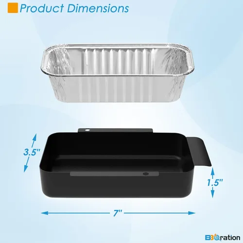Miniatura 5 de Taza de grasa universal para parrillas Char-Broil Kenmore al aire libre y otras parrillas similares, taza recogedora de grasa con soporte y paquete