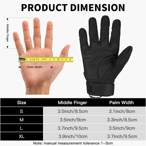 Miniatura 8 de FREE SOLDIER Guantes de exterior para hombres, guantes de motocicleta para ciclismo, senderismo, camping, escalada, guantes de airsoft