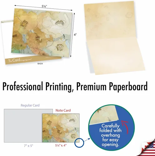 Miniatura 6 de The Best Card Company – 10 tarjetas en fondo blanco con flores, en caja (4 x 5.12 pulgadas) – Juego de tarjetas florales surtidas
