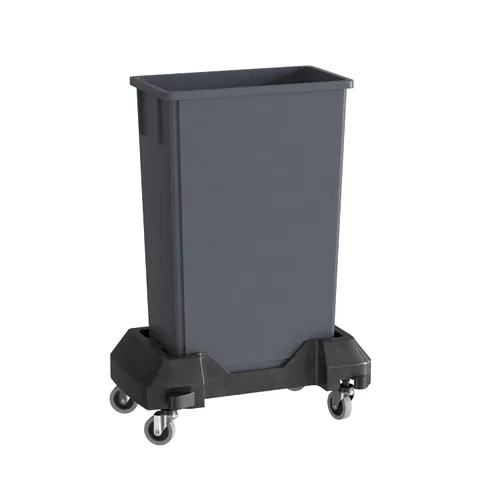 Miniatura 15 de Bote de basura Slim Jim negro de 23 galones con carrito